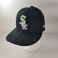 Vintage Chicago White Sox Plain Logo Hat Cap Official WOOL FITTED 7 3/8