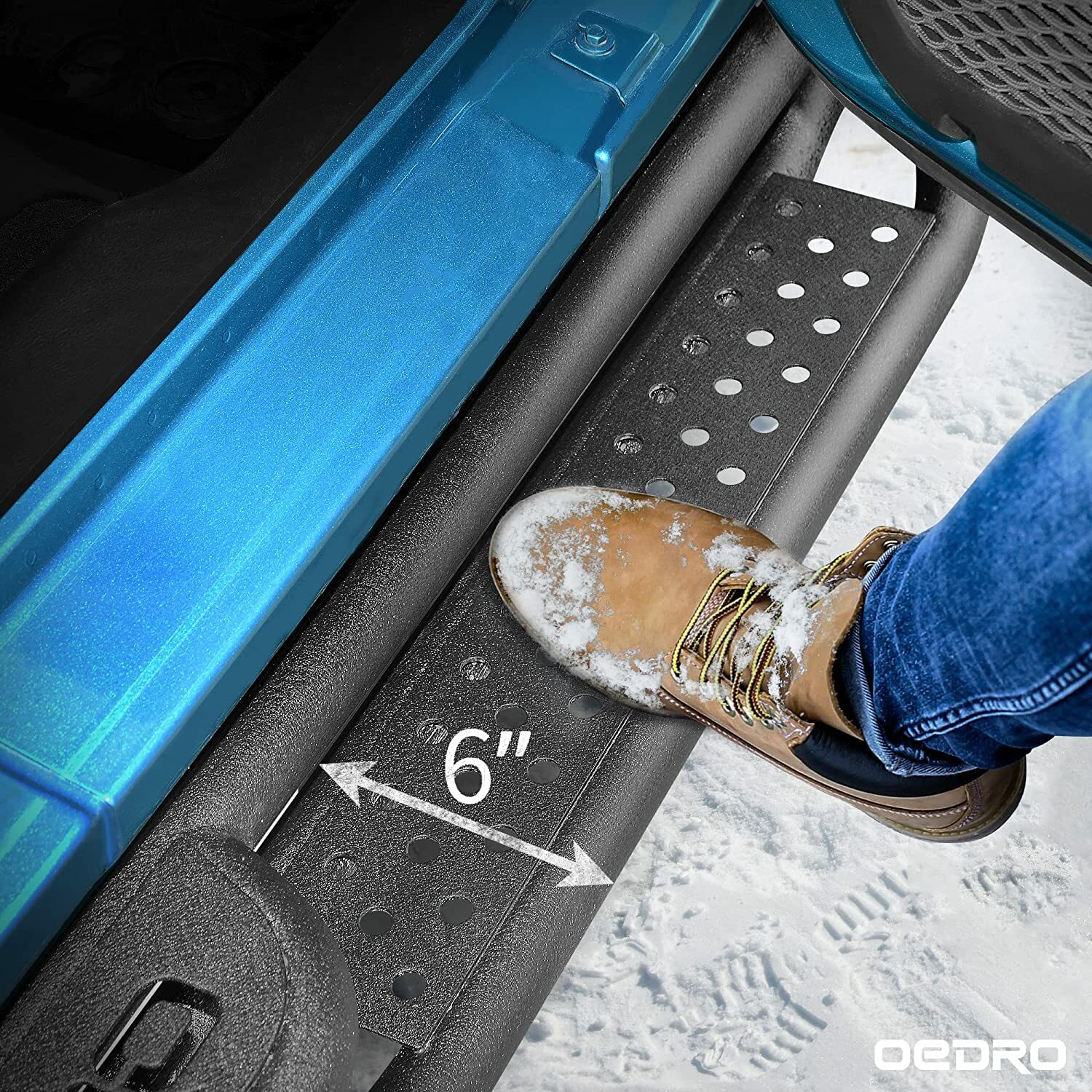 OEDRO 6" Running Boards for 0718 Chevy Silverado/GMC Sierra Crew Cab