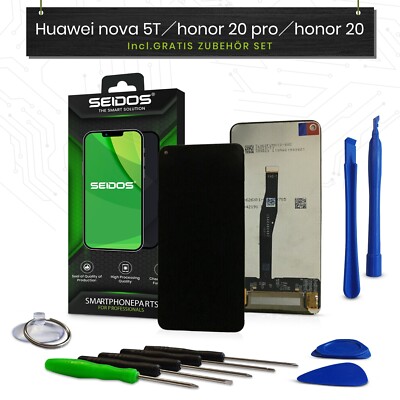 Display für Huawei nova 5T honor 20/pro Full HD Bildschirm Screen Schwarz SEIDOS