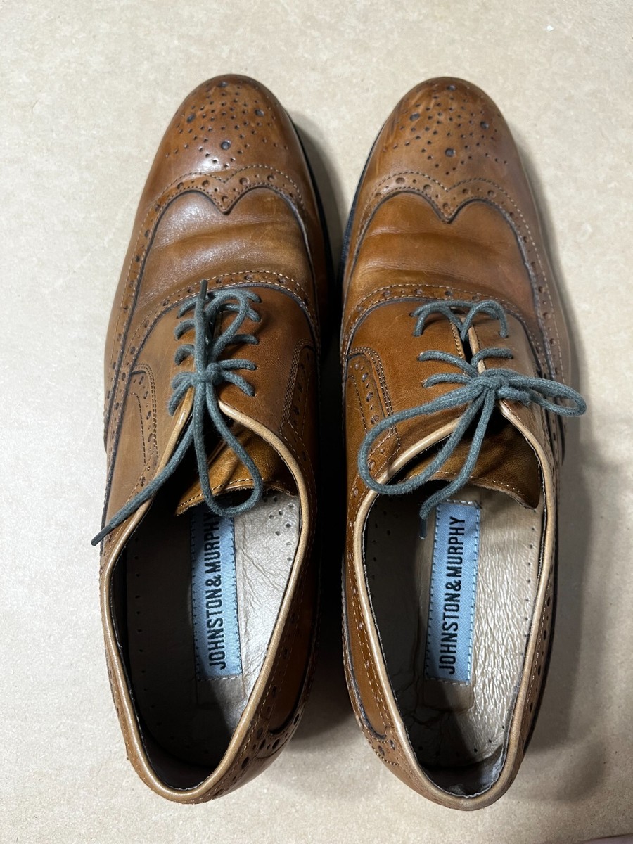Johnston & Murphy Wingtip Leather Oxford Shoes Size 9 M  display picture 3