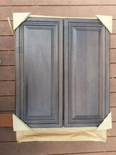 NIB Nice Bathroom 28"x24" Java-Finish WALL Storage CABINET w/ Adjustable Shelves