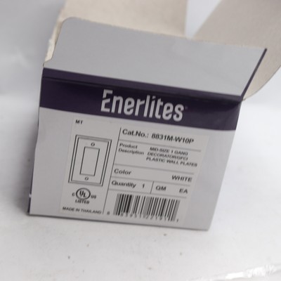 (10-Pk) Enerlites Decorator Light Switch or Receptacle Outlet Wall Plate 1-Gang