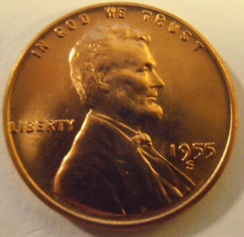 Bu Incon 1955 S BU Lincoln Cent, Premium Quality, High Grade, BU, (55SMA1) | eBay
