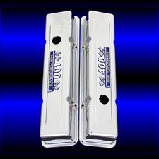 Chrome Sbc Valve Covers Fits Small Block Chevy 400 Engines Factory Height Blue Chrome Sbc Valve Covers Fits Small Block Chevy 400 Engines Factory Height Blue