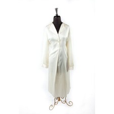 Eve Stillman Couture Maxi Dress White Satin Maxi Gown Night Gown Size L Vintage