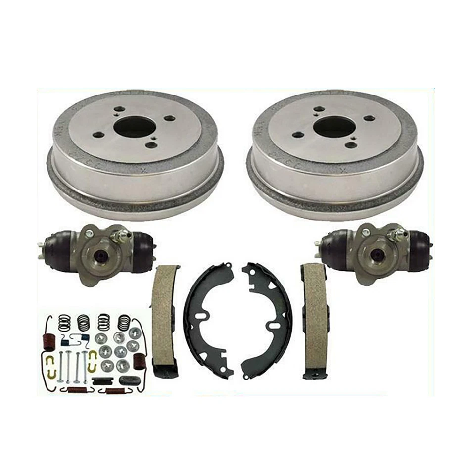 Tambores de freno trasero zapatas kit de resorte cilindro de rueda para Corolla 94-02 no ABS Foto 2 de 4