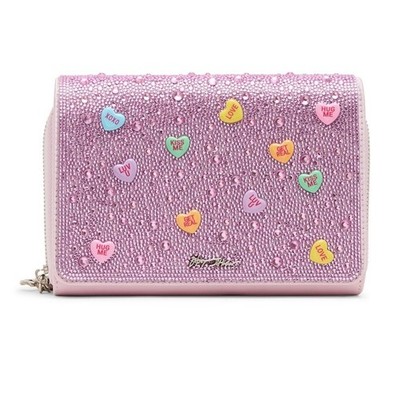 NEW BETSEY JOHNSON  Kitsch Candy Hearts Wallet Crossbody Bag