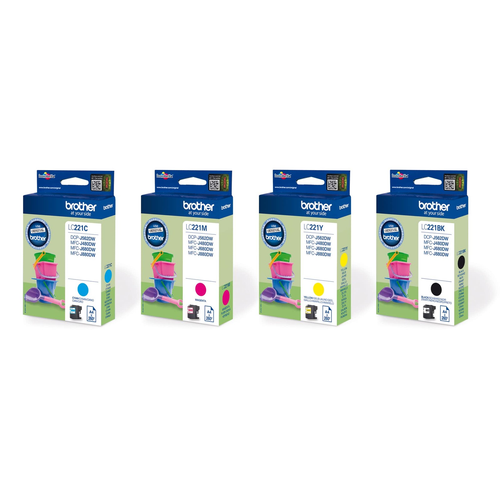 LC221VALBP pack de cartouches d'encre originales pour imprimer les rapports de bureau