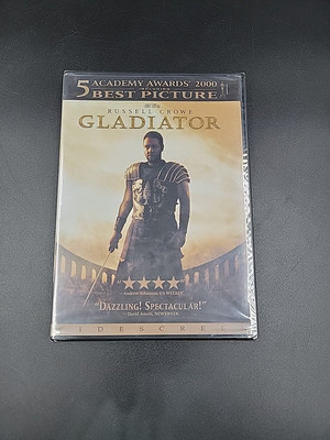 GLADIATOR RUSSELL CROWE DVD, BRAND NEW SINGLE DISC EDITION, FACTORY SEALED.