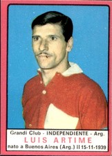 figurina calciatori panini 1967/68 Rec. # Luis Artime Independiente Argentina