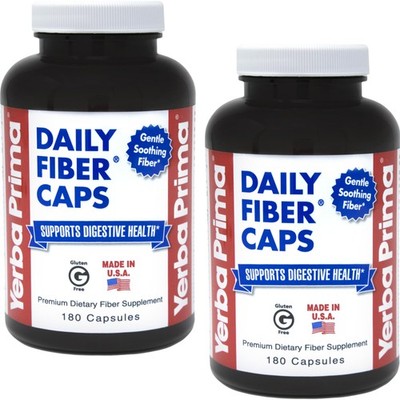 Yerba Prima Daily Fiber Formula - 180 caps (Pack of 2) 180 Count 