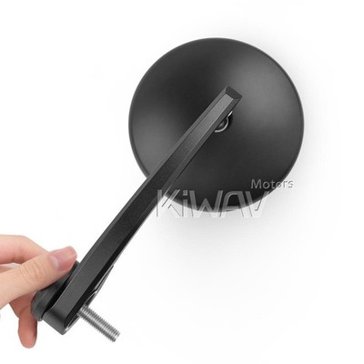 Pair bar end mirrors Eclipse round black M8 fit HD '21-later Sportster S