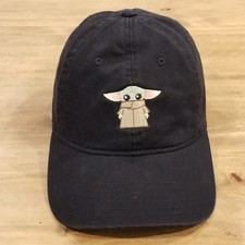 Baby Yoda Hat Cap strap Back Star Wars Disney Black Adjustable
