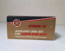 Star-D Auxiliary Lens Set Vinatge Telephoto Wide Angle Lenses Canon Sure Shot