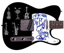 The Dave Matthews Band Stefan Lessard Signed Graphics Guitar w Sketch ACOA