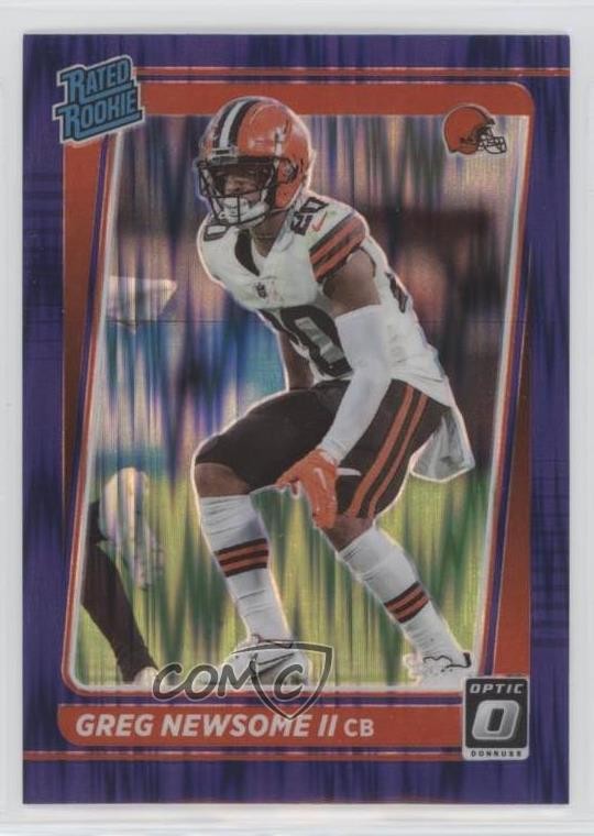 Greg Newsome II Panini Donruss Optic #252 Purple Shock