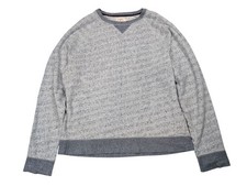 Brooks Brothers French Terry Sweatshirt Men XL Raglan Sleeve Crewneck Gray Blue
