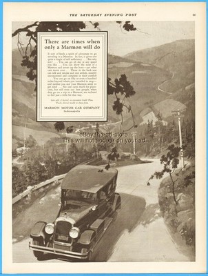 1926 Marmon Motor Car Indianapolis Indiana Fred Mizen Antique Automobile Art Ad
