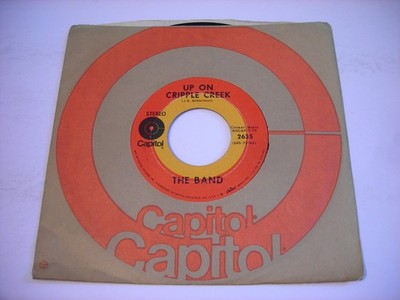 w SLEEVE The Band Up on Cripple Creek / Night They Drove Old Dixie 1969 45rpm