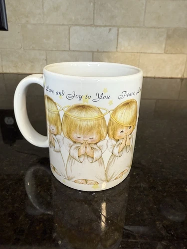 Hallmark 3 Praying Angels Peace Love and Joy  Coffee Cup Mug