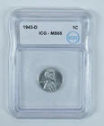 1943-D Lincoln Wheat Cent MS65 ICG *7262