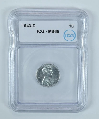 1943-D Lincoln Wheat Cent MS65 ICG *7262