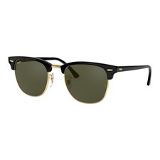 Ray-Ban RB3016 Clubmaster Classic Unisex Sunglasses Black/Green Classic 51mm