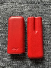 Davidoff - Cigar Case - 2 cigars - Red Leather - Used