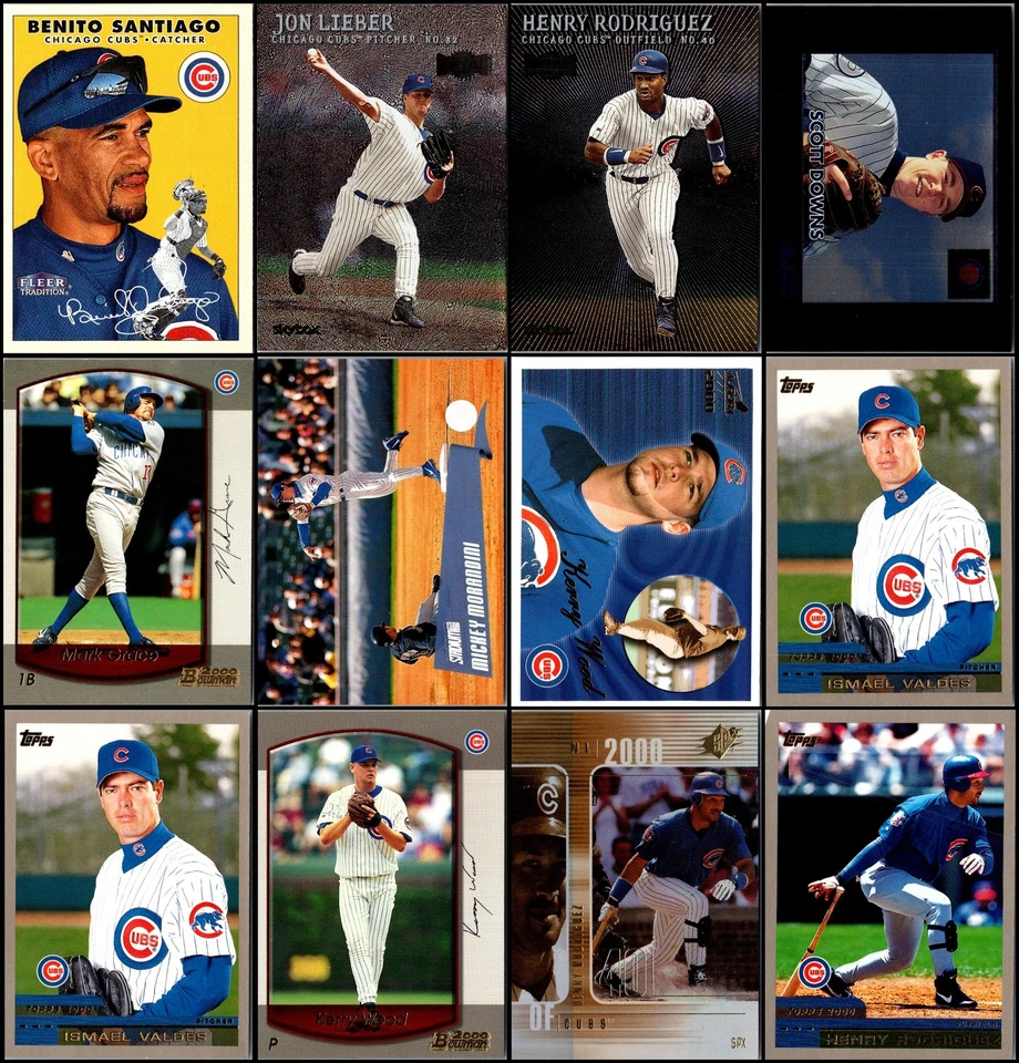 Lote de tarjetas 2000 Chicago Cubs (42) - tesoro raro Foto 3 de 4