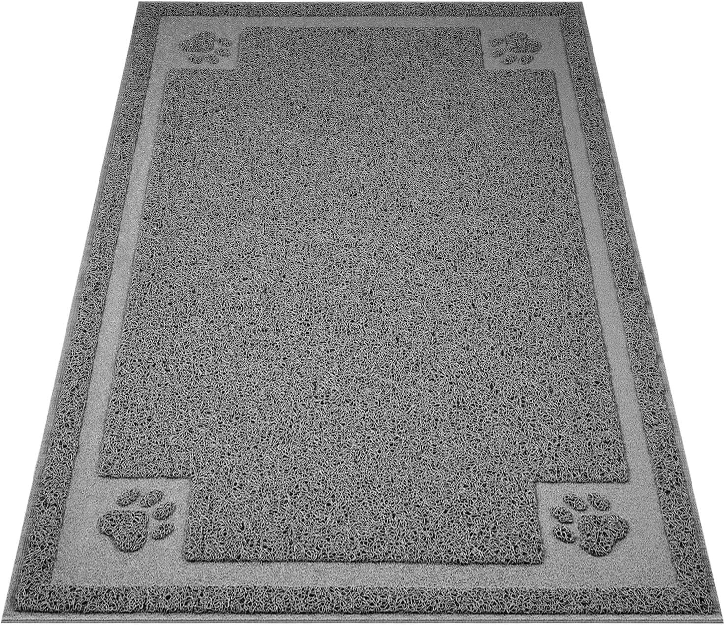 UPSKY Large Cat Litter Mat Trapper 35"&times;23" Traps 1 Count (Pack of 1), Grey 