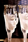 Unique Art Face wine set of 4 glasses  Artist Elena Graure-Manta — photo 1