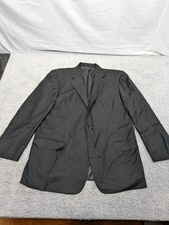 Ermenegildo Zegna Barneys Blazer 44R Super 100  s Wool Black Sport Coat Italy