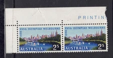 AUSTRALIAN PRE DECIMAL - 1956 XVIth MELBOURNE OLYMPIC GAMES 4 PAIRS COMPLETE