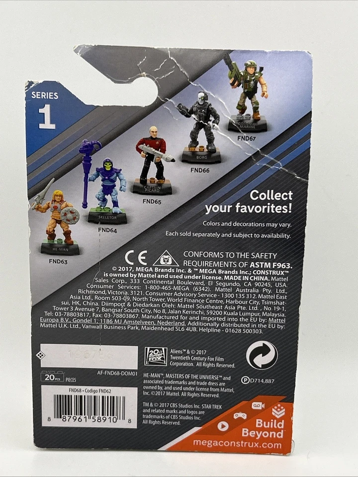 Mega Construx Heroes Series  Aliens XENOMORPH Mini Figure Grey w/Facehuggers  - Image 2 of 4