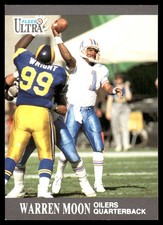 Warren Moon 1991 Ultra #53 Houston Oilers NFL READ FREE SHIPPING AutographDen