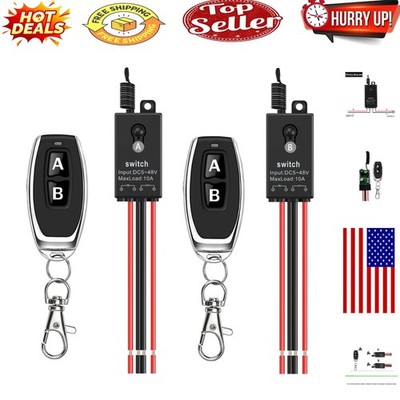 12V Wireless Remote Control Switch   Long-Range 10A Relay for Lights & Motors