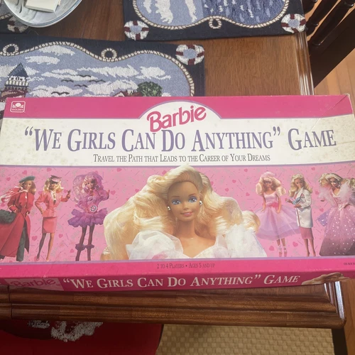 Vintage Barbie "We Girls Can Do Anything" Board Game Mattel 1991 Complete