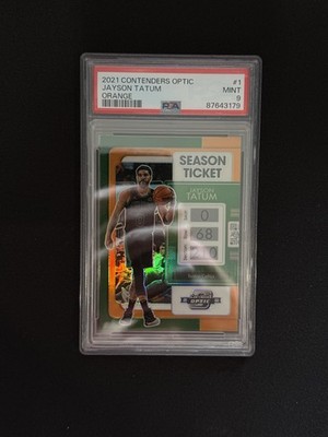 2021 Contenders Optic Jayson Tatum Orange /49 #1 PSA 9 Boston Celtics