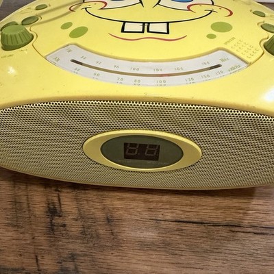 Nickelodeon SpongeBob Yellow Boombox CD Player AM/FM Radio