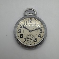 Waltham 16s Vanguard 23 Jewel 8 Adjustments Railroad Pocket Watch Runs Strong