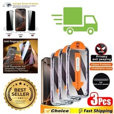 Privacy Screen Protector 3 Pack Tempered Glass for iPhone Anti-Spy