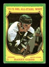 1973-74 Topps Hockey #30 Barry Gibbs VG CREASED Minnesota North Stars