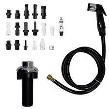Houtingmaan Black Kitchen Sprayer, Deck Mount, Durable ABS Plastic Constructi...
