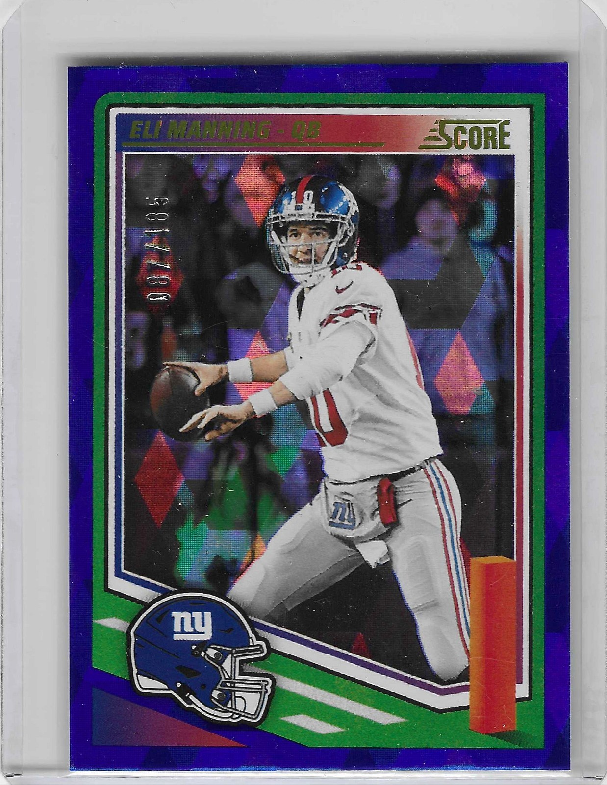 Eli Manning 2025 Panini Score Cubic 87/185 #78 New York Giants COLOR MATCH