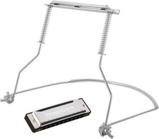 Harmonica Holder Set, 10 Holes Diatonic Blues Harmonica Key of , Adjustable a...