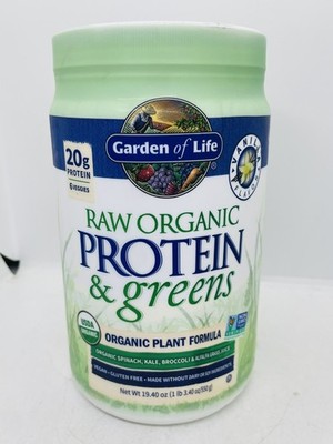 RAW Organic Protein & Greens, Plant Formula, Vanilla, 19.40 oz (550 g)