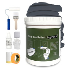 Bathroom tile paint 32oz grey 7-piece tool set, bathtub countertop renovation