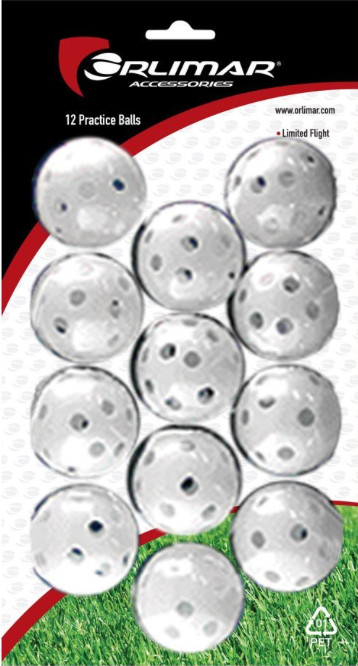 S With Holes, Limited Flight Plastic Golf Balls White
