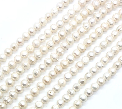 Fresh Water Pearls Potato Shape 11x9mm 16in Strands