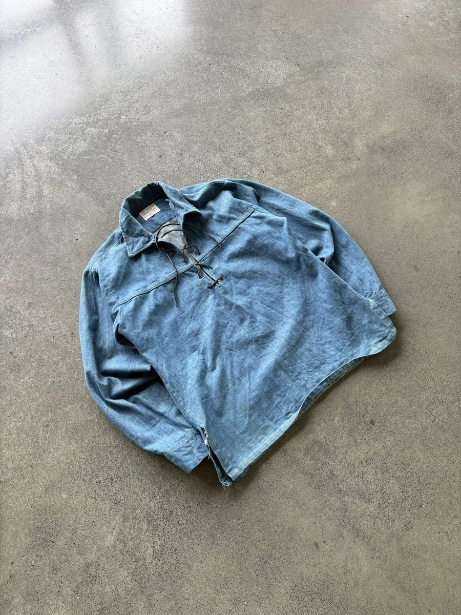 Denim Western Vintage Casual Shirts for Men for sale | eBay